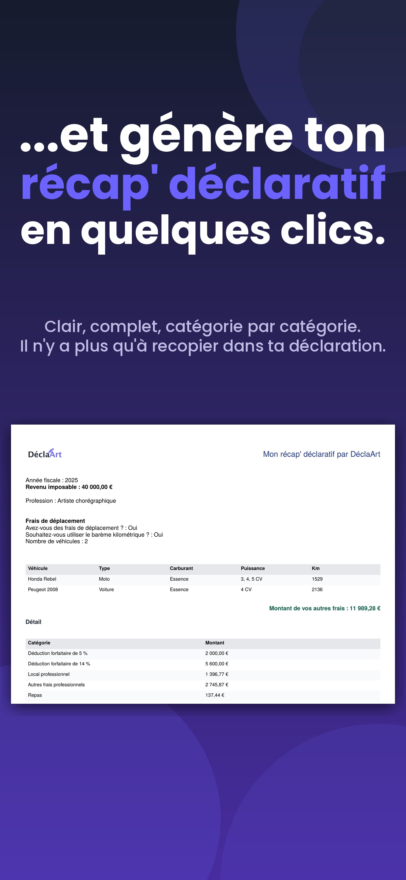 DéclaArt — récapitulatif PDF